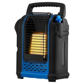 Portable Propane Heater, 9000BTU Forced Radiant Space Heater with Stepless Temp Settings & Tip-over Protection, Portable Garage/Shop for Sports