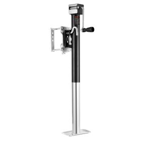 Trailer Jack, 2500 lbs Dynamic Load Capacity, Heavy Duty Swivel Bolt-on Trailer Jack with Ergonomic Handle, 15-inch Vertical Travel, Suitable for
