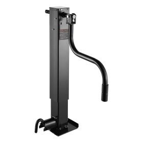 Trailer Jack, 12000 lbs Dynamic Load Capacity, Weld-on Pipe-Mount Swivel Trailer Jack with Ergonomic Handle, 12.6-inch Vertical Travel