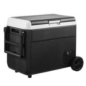 12 Volt Car Refrigerator, 63.4QT/60L Car Fridge, Portable Electric Cooler with Wheels and Handle, -4-68 Fahrenheit