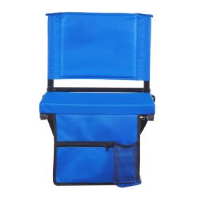 Stadium Seat, Folding Bleacher Seat with Back Support & Thick Cushion, Padded Stadium Seats for Bleacher Includes Shoulder Strap, Hooks, Cup Hold