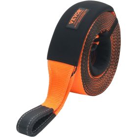 Recovery Tow Strap 4" x 30', 46,500 lbs Break Strength, Triple Reinforced Loop Straps, Tree Saver, Off Road Towing and Recovery