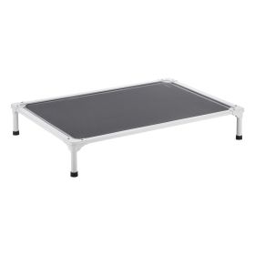 Elevated Dog Bed for Large Dogs, Portable Raised Dog Cot with Aluminum Tube Metal Frame and Breathable Textilene Mesh