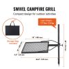 Swivel Campfire Grill, Fire Pit Grill Grate over Fire Pits, Heavy Duty Steel Grill Grates, 360Â° Adjustable Open Fire Outdoor Cooking Equipment