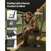 Hunting Chair, 360Â° Silent Swivel, Lightweight Blind Chair, Heavy-Duty Steel Frame Ground Stool Seat, with Padded Armrests, Height Adjustable