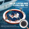 Inflatable Floating Dock, Ã¸10FT Inflatable Dock Platform with Ã¸8FT Trampoline Mesh Pool
