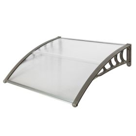 HT-100 X 96cm Household Application Door & Window Rain Cover Eaves Gray Holder (Option: defaulttitle)