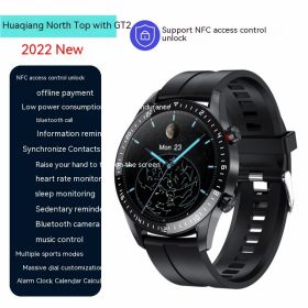 Smart Watch NFC Access Control Bluetooth Calling (Option: Black Watch Black Tape)