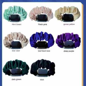 Hair Band Strap Fashion Broken Card Soft Silk Satin (Option: Black-38or40or41MM)