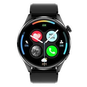 Smart Watch Access Control Bluetooth Calling (Option: Black Silicone)