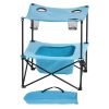 Folding Camping Table, Portable Outdoor Lightweight Picnic Table, 600D Oxford Fabric Waterproof Canvas Travel Beach Tables, with 4 Cup Holders