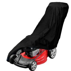 Waterproof Lawn Mower Cover Heavy Duty UV Protector For Push Mower Universal Fit (Option: Black)