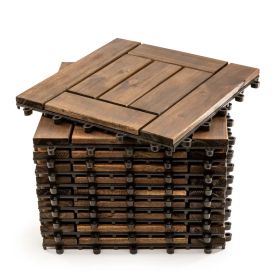 10PC 12inch X 12inch High-quality Acacia Wood Modular Flooring, Model 007, Is Easy To Install And Enhances Your Home's Elegance And Comfort. (Option: 12inch12inch)